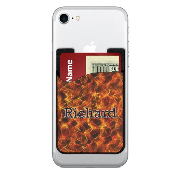 Custom Fire 2-in-1 Cell Phone Credit Card Holder & Screen Cleaner (Personalized)