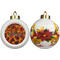 Fire Ceramic Christmas Ornament - Poinsettias (APPROVAL)