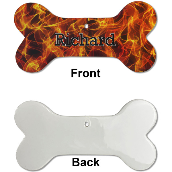 Fire Ceramic Flat Ornament - Bone Front & Back Single Print (APPROVAL)