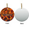 Fire Ceramic Flat Ornament - Circle Front & Back (APPROVAL)