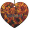 Fire Ceramic Flat Ornament - Heart (Front)