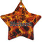 Fire Ceramic Flat Ornament - Star (Front)
