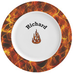 Fire Ceramic Dinner Plates (Set of 4) (Personalized)