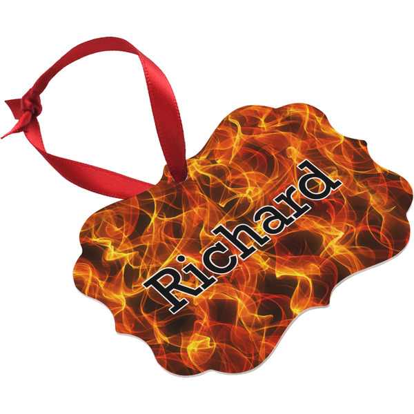 Fire Christmas Ornament (Angle View)