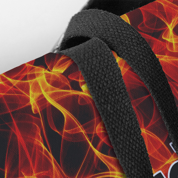 Fire Closeup of Tote w/Black Handles