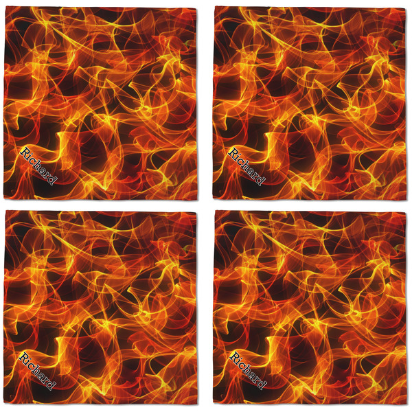 Fire Cloth Napkins - Personalized Dinner (APPROVAL) Set of 4