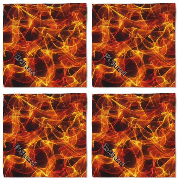 Fire Cloth Napkins - Personalized Lunch (APPROVAL) Set of 4