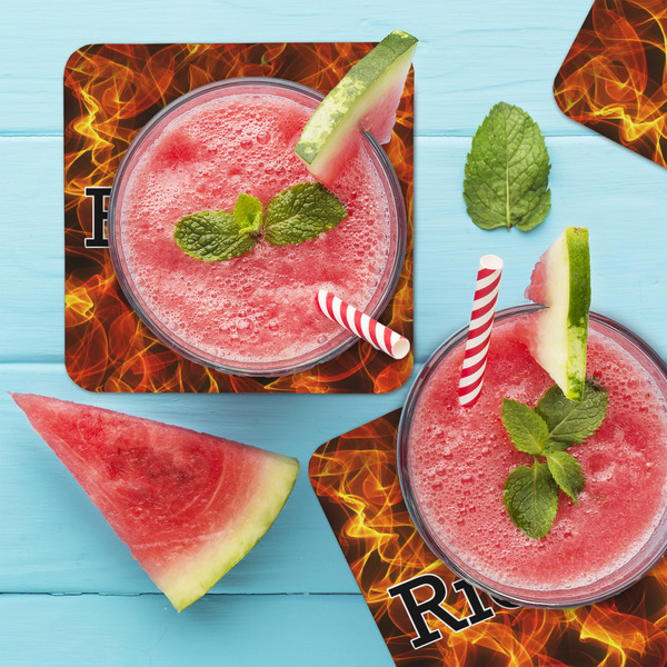 Fire Coaster Set - LIFESTYLE