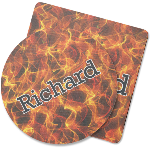 Custom Fire Rubber Backed Coaster (Personalized)