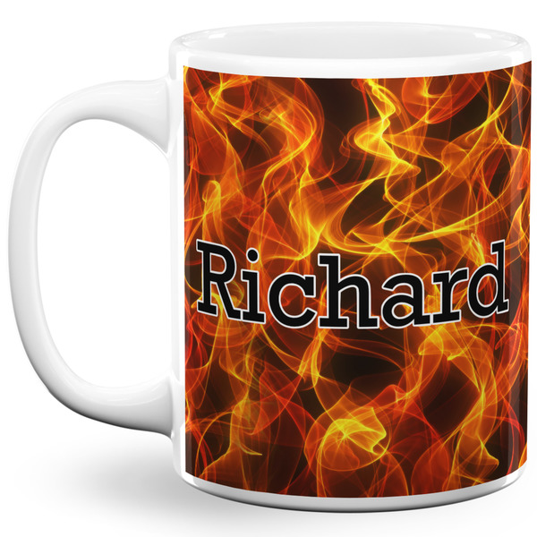 Custom Fire 11 Oz Coffee Mug - White (Personalized)