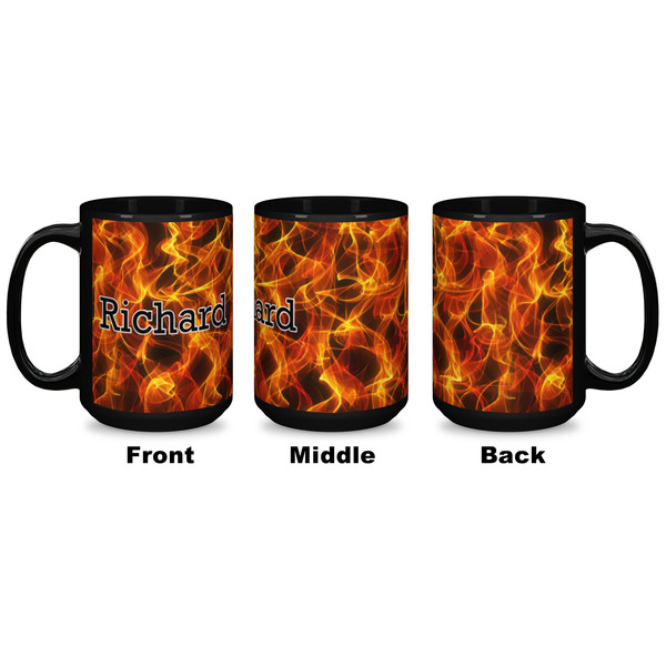 Fire Coffee Mug - 15 oz - Black APPROVAL