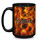 Fire Coffee Mug - 15 oz - Black