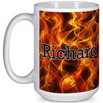 Fire 15 Oz Coffee Mug - White (Personalized)