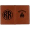 Fire Cognac Leather Passport Holder Outside Double Sided - Apvl