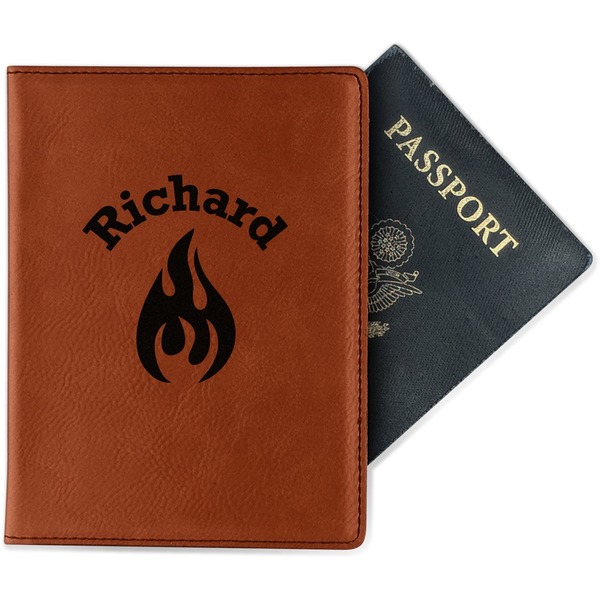 Custom Fire Passport Holder - Faux Leather (Personalized)