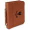 Fire Cognac Leatherette Bible Covers with Handle & Zipper - Main