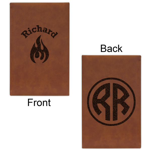 Fire Cognac Leatherette Journal - Double Sided - Apvl