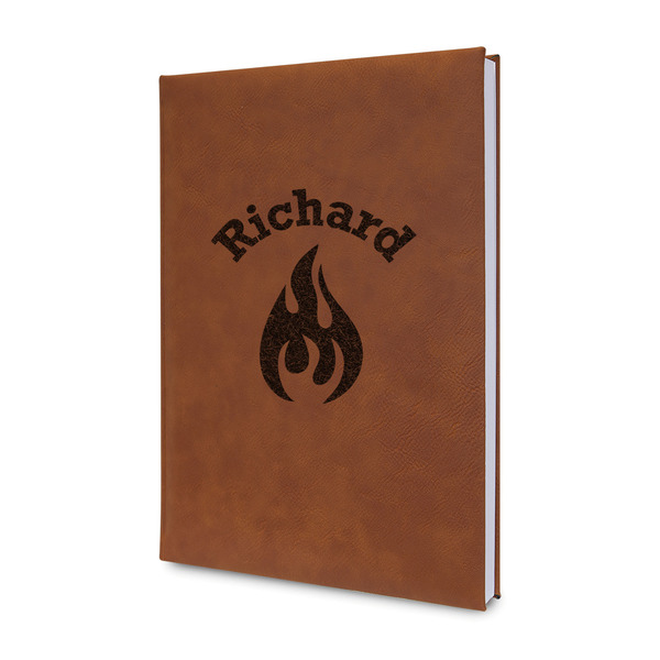 Custom Fire Leatherette Journal - Single Sided (Personalized)