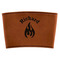 Fire Cognac Leatherette Mug Sleeve - Flat