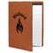 Fire Cognac Leatherette Portfolios with Notepad - Large - Main