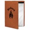 Fire Cognac Leatherette Portfolios with Notepad - Small - Main
