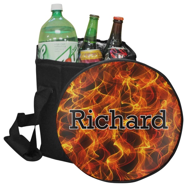 Custom Fire Collapsible Cooler & Seat (Personalized)