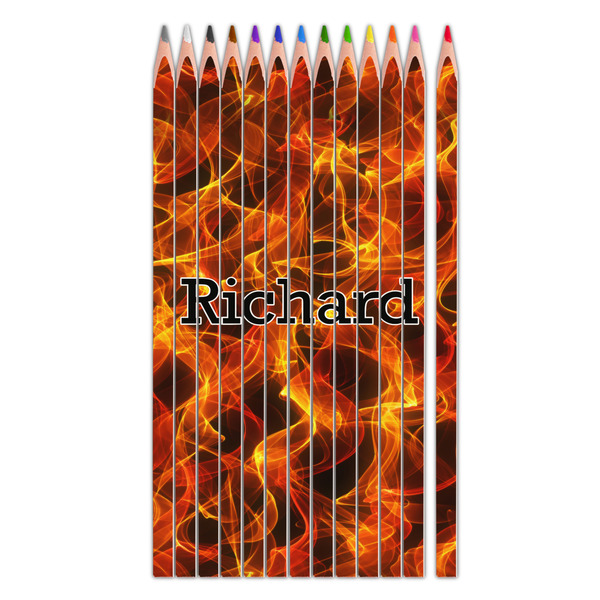 Custom Fire Colored Pencils (Personalized)