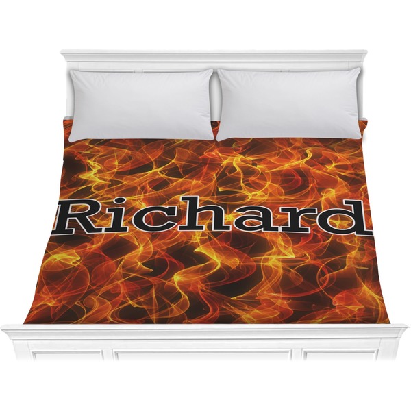 Custom Fire Comforter - King (Personalized)