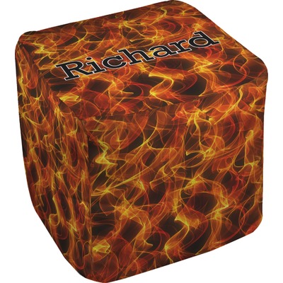 Fire Cube Pouf Ottoman (Personalized)