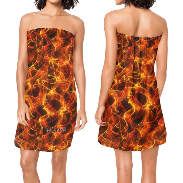 Fire Custom Bath Wrap - Front & Back View
