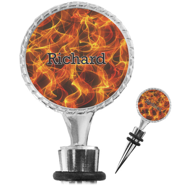Custom Fire Wine Bottle Stopper (Personalized)