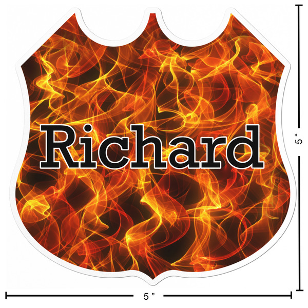 Fire Custom Shape Iron On Patches - L - APPROVAL