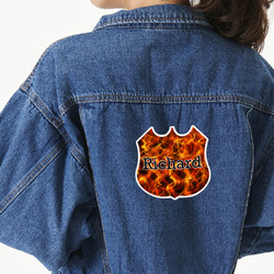 Fire Twill Iron On Patch - Custom Shape - X-Large - Set of 4 (Personalized)