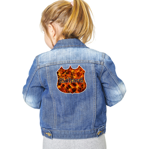 Fire Custom Shape Iron On Patches - XXL - Single - Approval