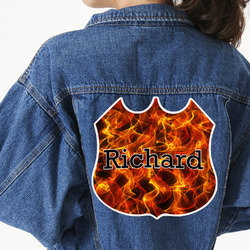 Fire Twill Iron On Patch - Custom Shape - 3XL - Set of 4 (Personalized)
