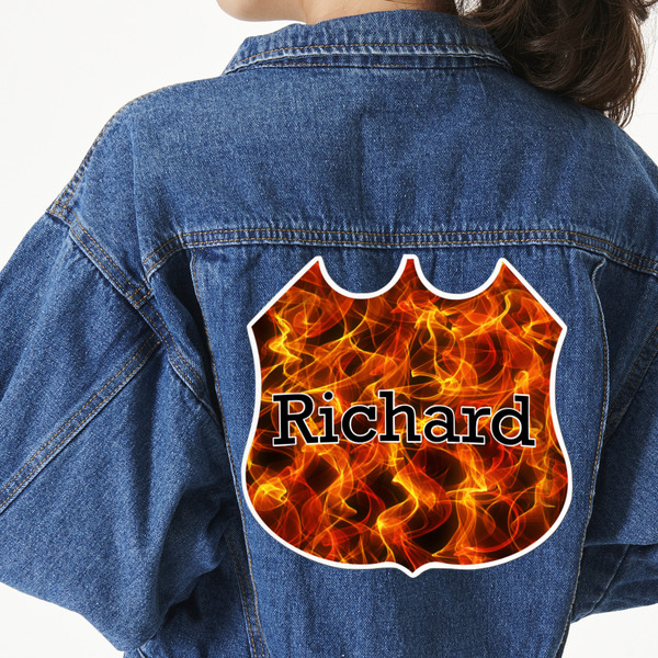 Custom Fire Twill Iron On Patch - Custom Shape - 3XL (Personalized)