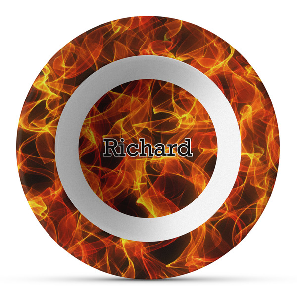 Custom Fire Plastic Bowl - Microwave Safe - Composite Polymer (Personalized)