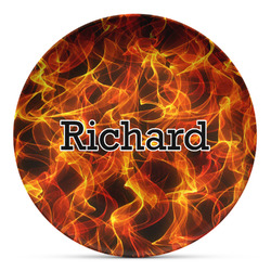 Fire Microwave Safe Plastic Plate - Composite Polymer (Personalized)