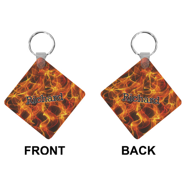 Fire Diamond Keychain (Front + Back)