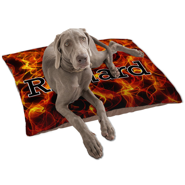 Custom Fire Dog Bed - Large w/ Name or Text