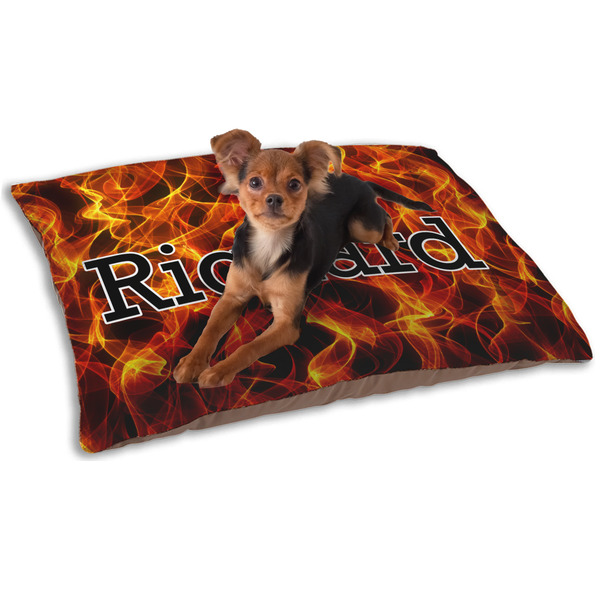 Custom Fire Dog Bed - Small w/ Name or Text