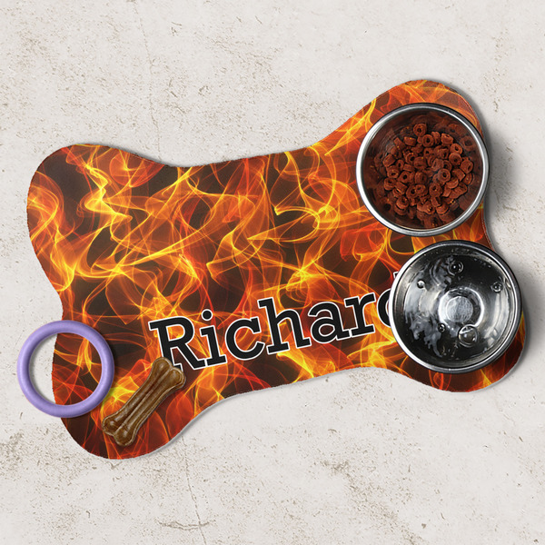 Fire Dog Bone Shaped Mat Lifestyle