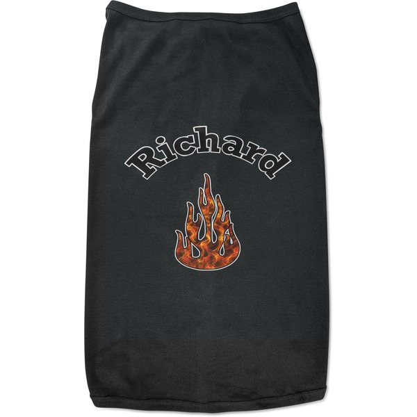 Custom Fire Black Pet Shirt - M (Personalized)