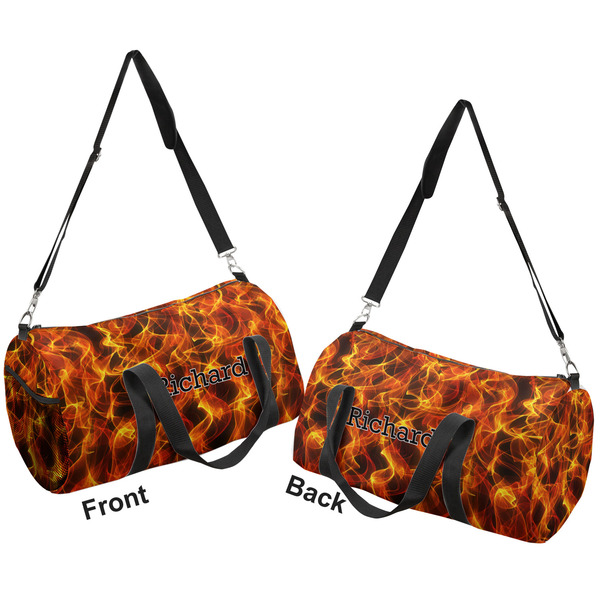 Fire Duffle bag large front and back sides