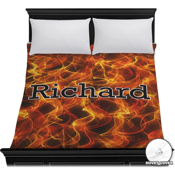 Custom Fire Duvet Cover - Full / Queen (Personalized)