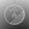 Fire Engraved Glass Ornament - Round (Front)