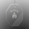 Fire Engraved Glass Ornament - Octagon (Personalized)