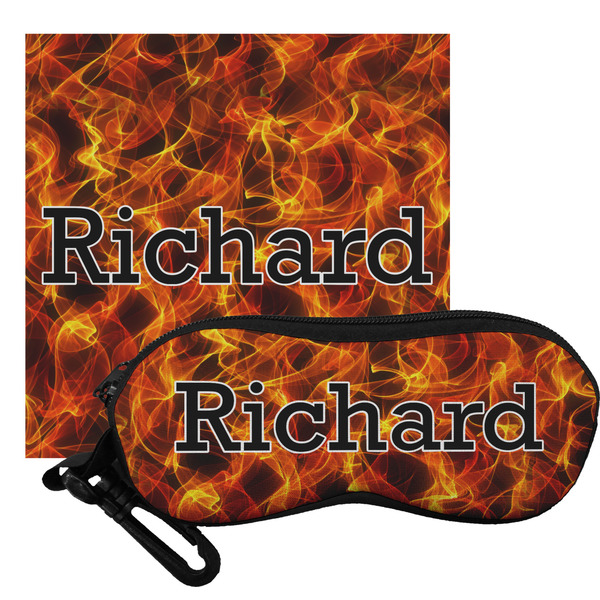 Custom Fire Eyeglass Case & Cloth (Personalized)