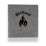 Fire Leather Binder - 1" - Grey (Personalized)