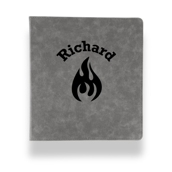 Fire Leather Binder - 1" - Grey - Front View